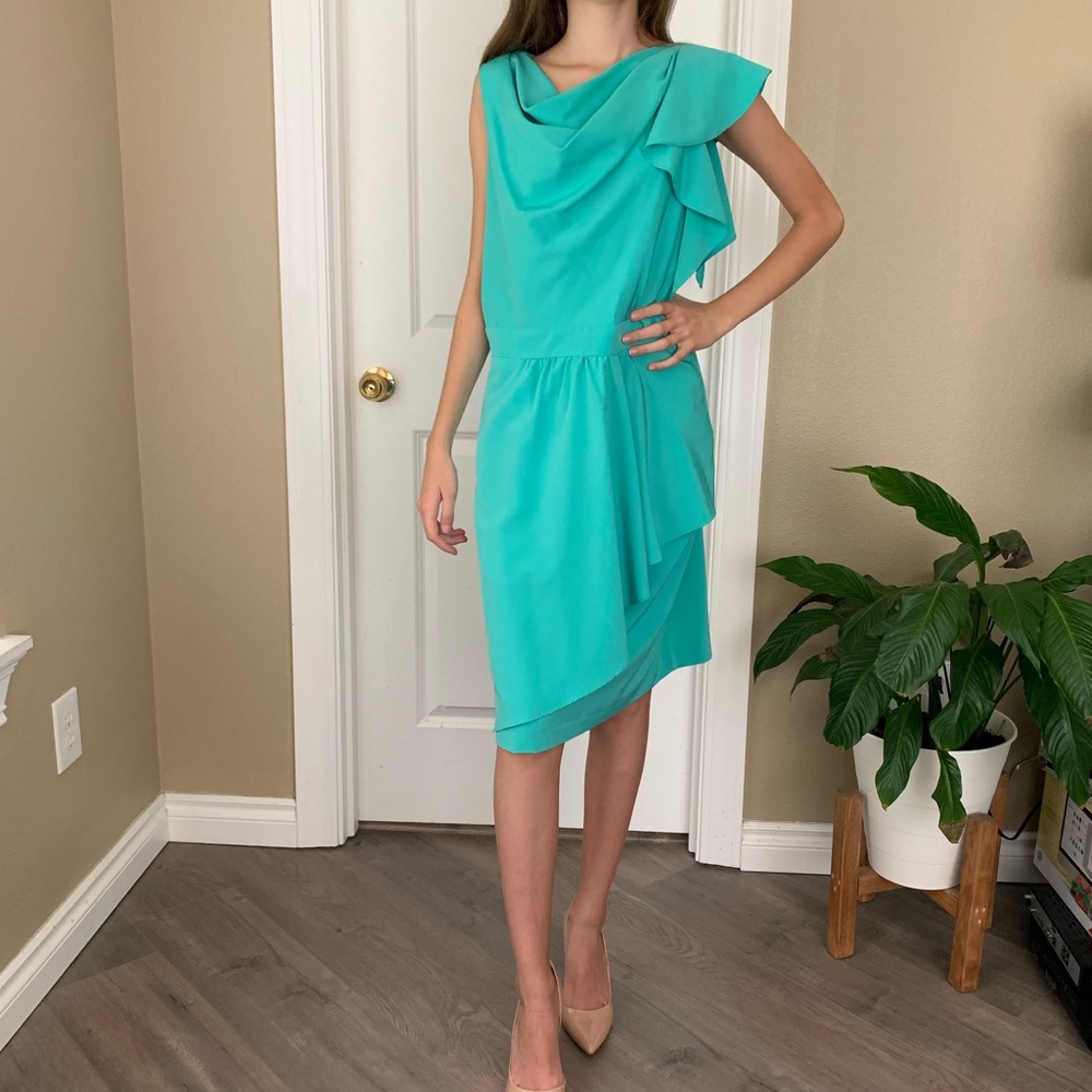 Julie Dillon turquoise dress